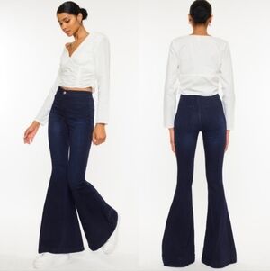 Kancan Jainey high rise super flare bell bottoms jeans 90s y2k size 9 stretch